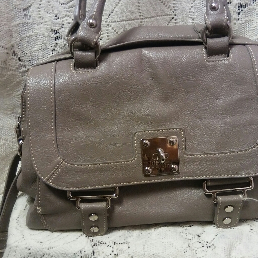 Nine West, gray handbag/purse, like new
